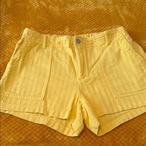 KUT Yellow Cotton Women's Shorts LARGE
